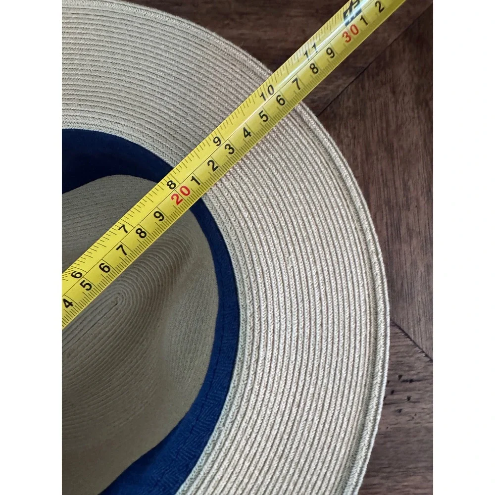 Stanton Australia SD800 Fine Toyo Straw Fedora Hat Cream Black M/L Adjustable